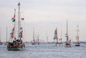 Zarpan desde Barcelona barcos de la Global Sumud Flotilla rumbo a Gaza