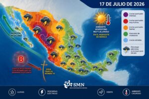La onda tropical 19 se extenderá frente a las costas del Pacífico central mexicano